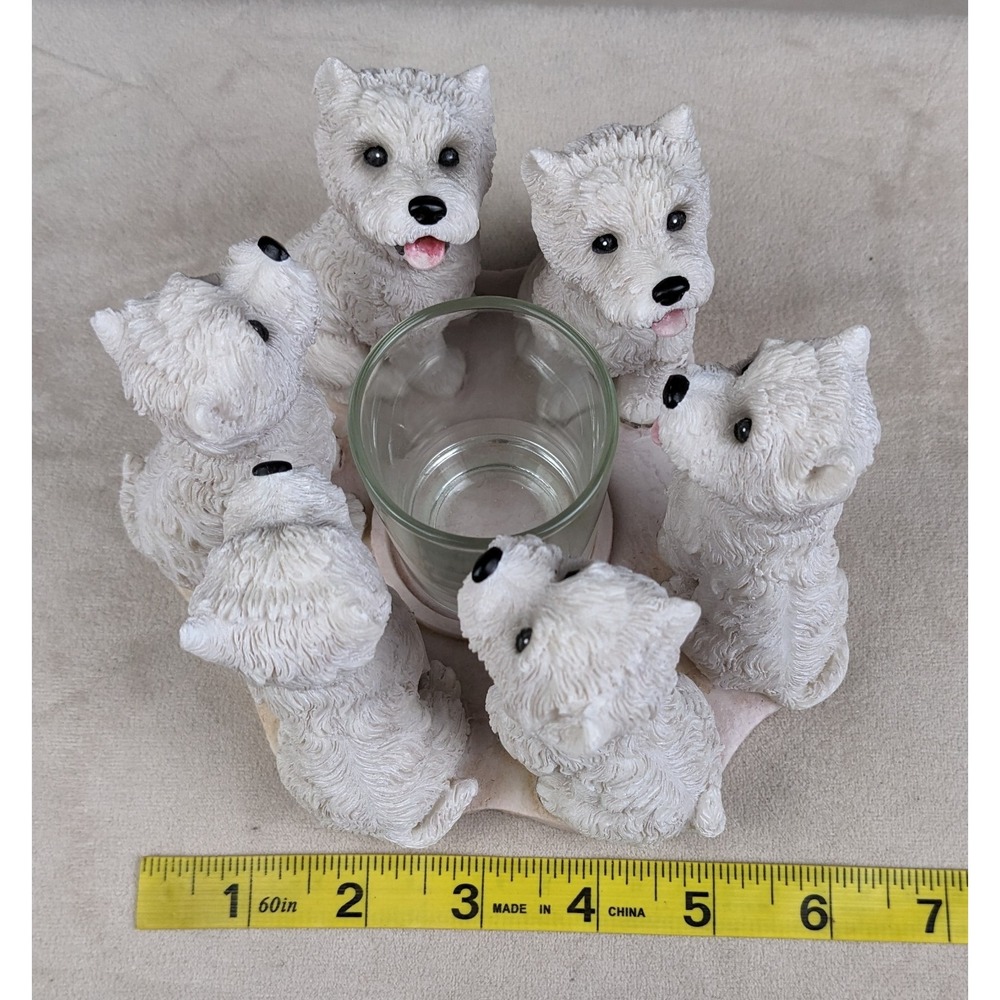 Continental Creations 2002 Westie Circle Paper Weight Heavy Stone